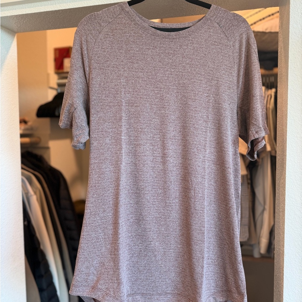 Lululemon - Men’s Heather Red Drysense Short Sleeve Tee